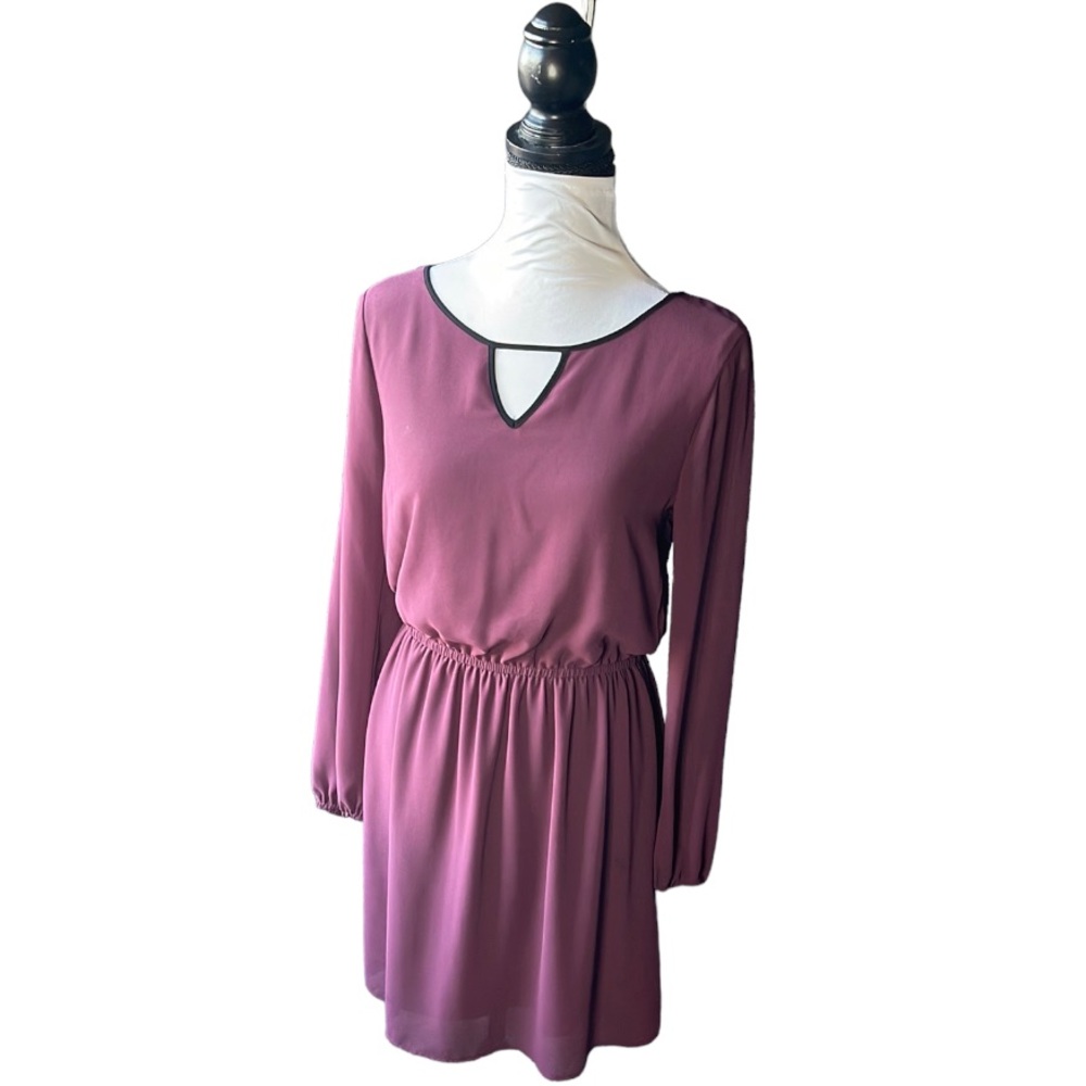 Xhilaration  Burgundy Long Sleeve Dress